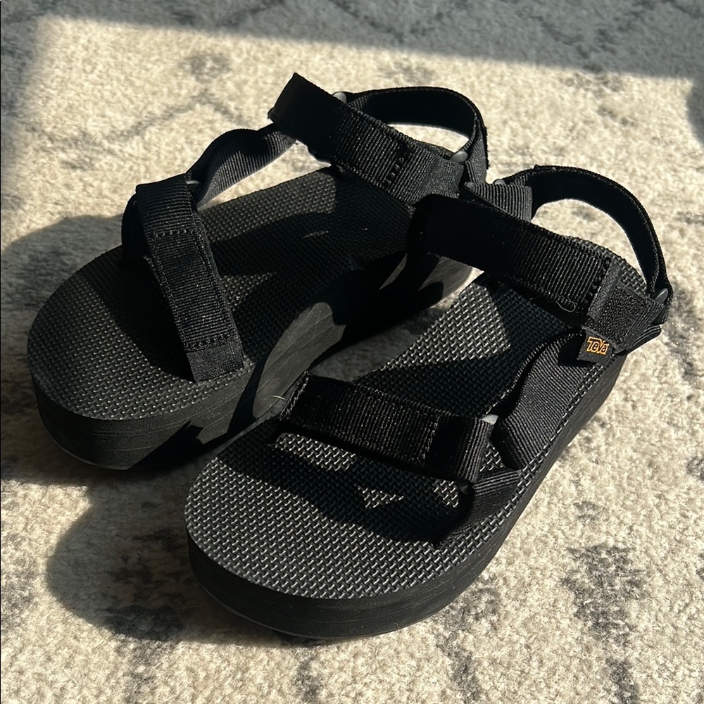 Teva Black Outdoor Sandals with Adjustable Straps